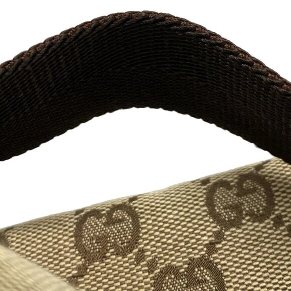 Auth GUCCI GG 106646 Beige Dark Brown Jacquard - Vanity Bag - Picture 7 of 16